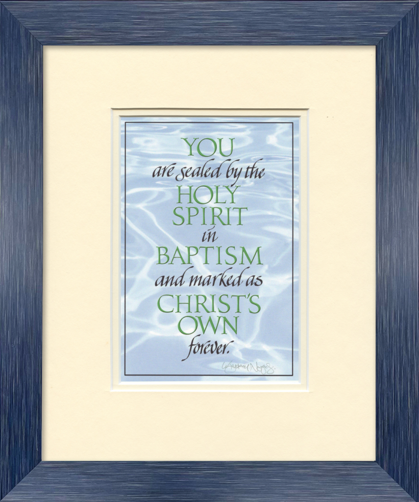 Baptism - Calligraphy by Michael Noyes